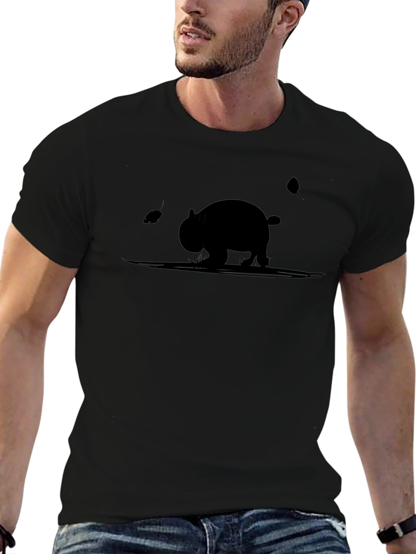 Wombat Silhouette T-Shirt - Black