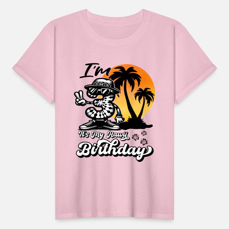 I'm 3 It's My Birthday Aloha Hawaiian Hawaii B-day