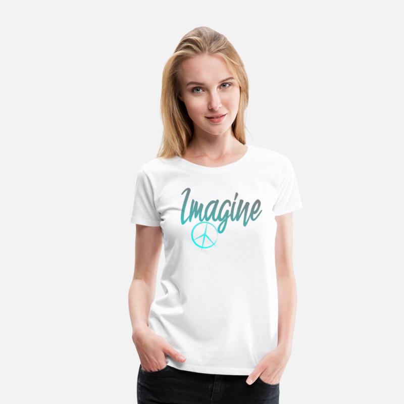 Imagine Peace Sign Hippie World Peace Dreamer