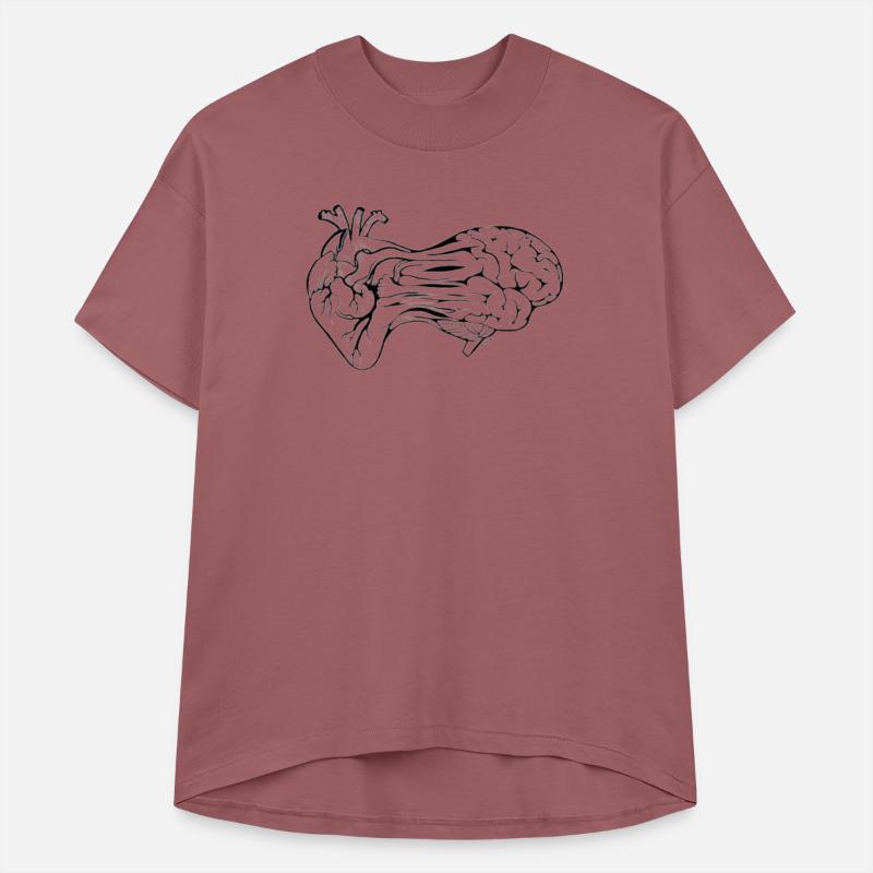 Intricate Brain Heart Line Art Design