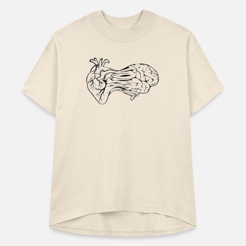 Intricate Brain Heart Line Art Design
