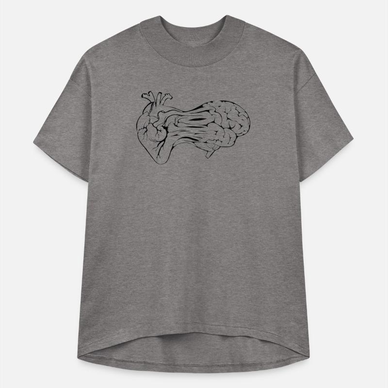 Intricate Brain Heart Line Art Design