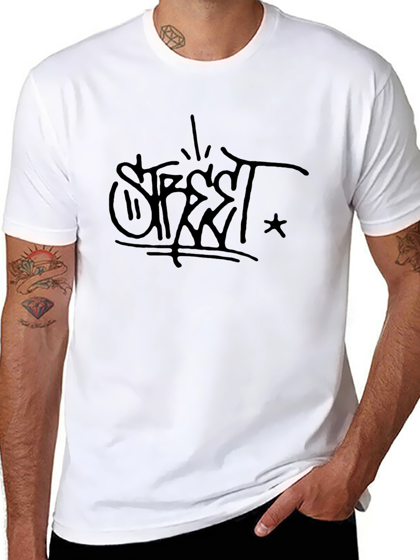 Street Style Black Graphic Tee