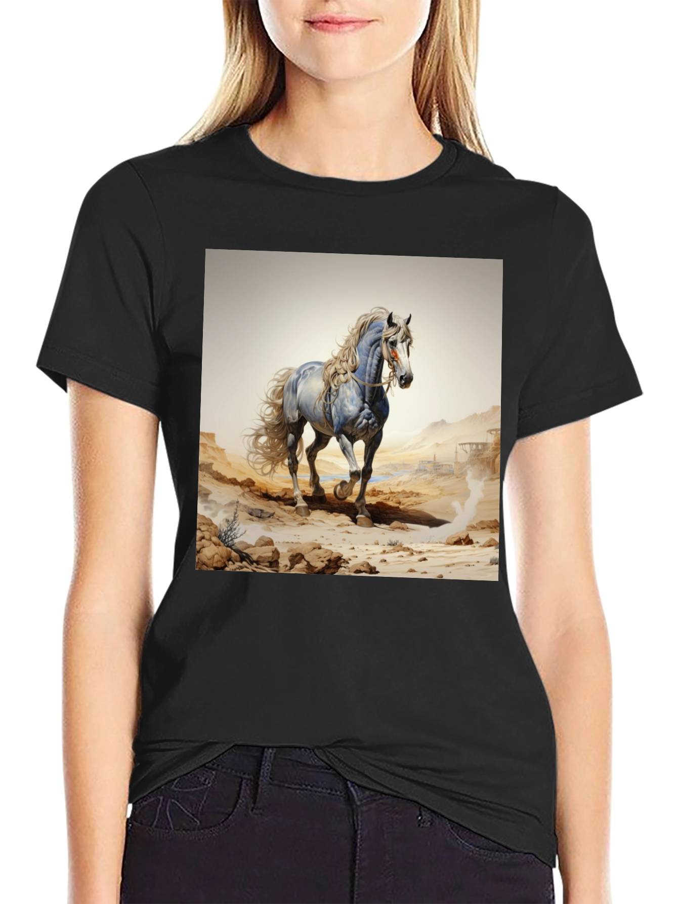 Horse Graphic Black T-Shirt