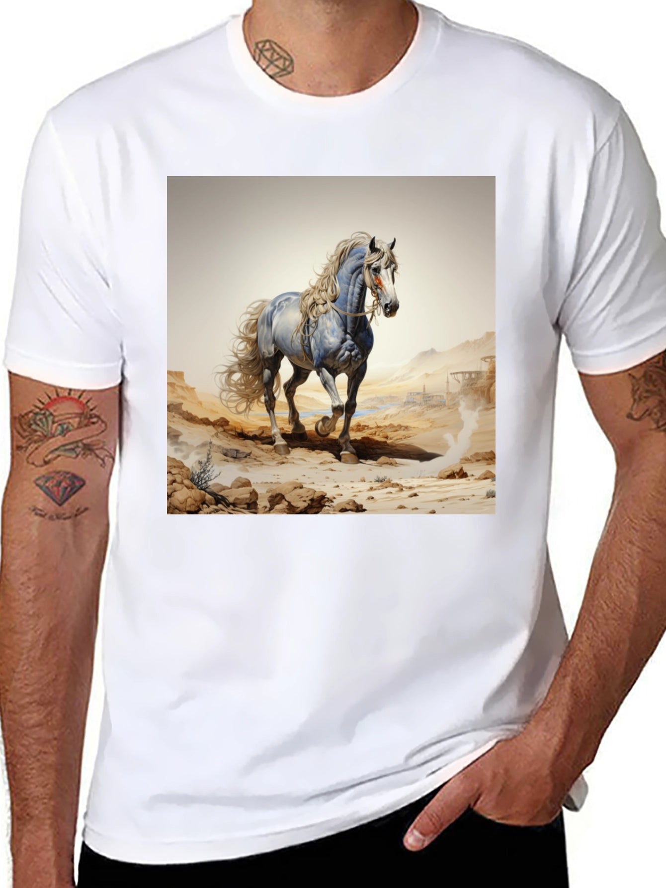 Horse Graphic Black T-Shirt
