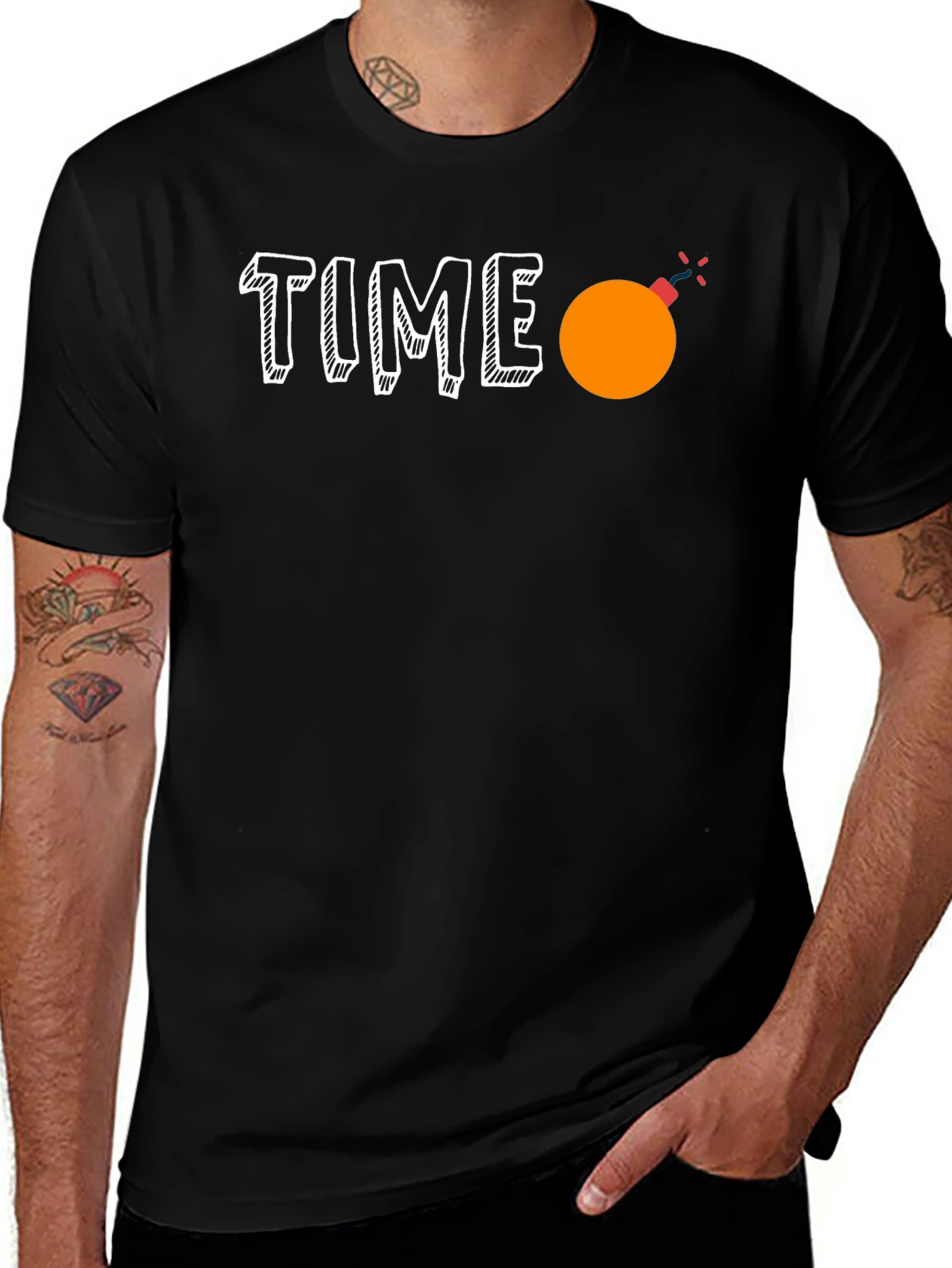 Time Bomb Graphic Tee - Mens Black T-Shirt