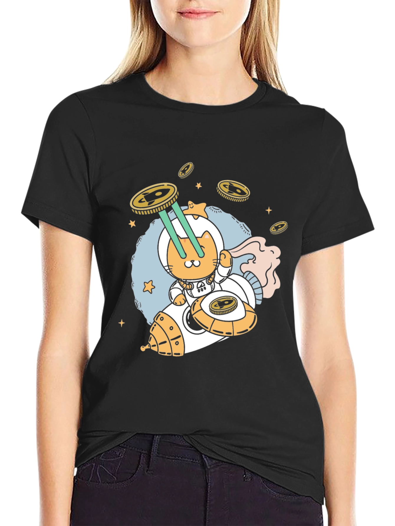 Cosmic Cat T-Shirt - Space Adventure Tee