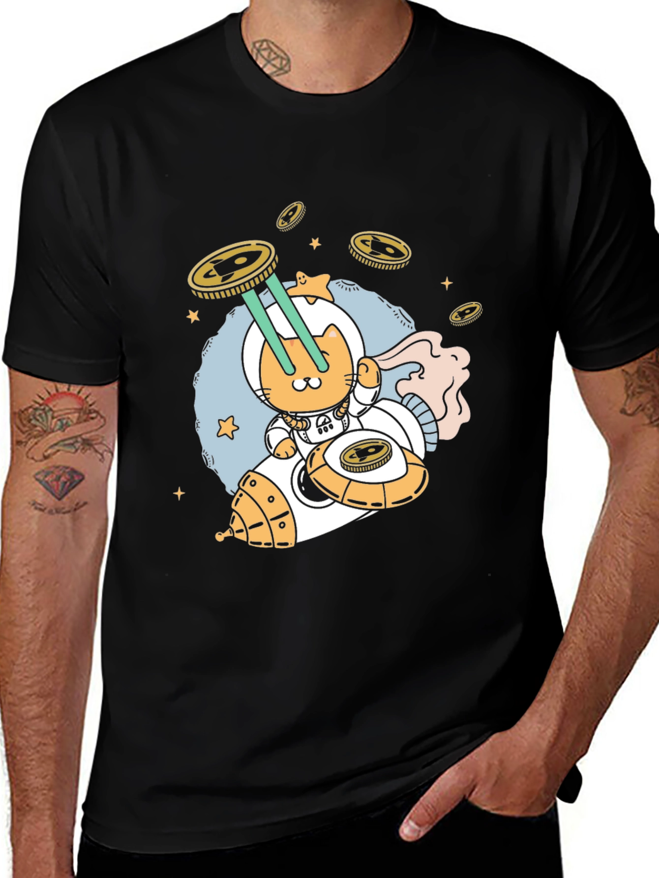 Cosmic Cat T-Shirt - Space Adventure Tee