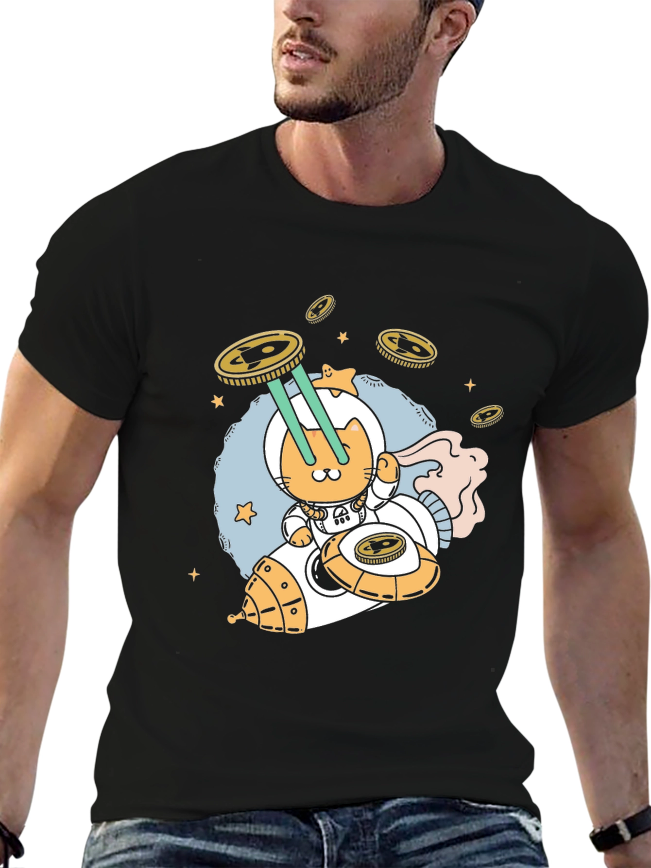 Cosmic Cat T-Shirt - Space Adventure Tee