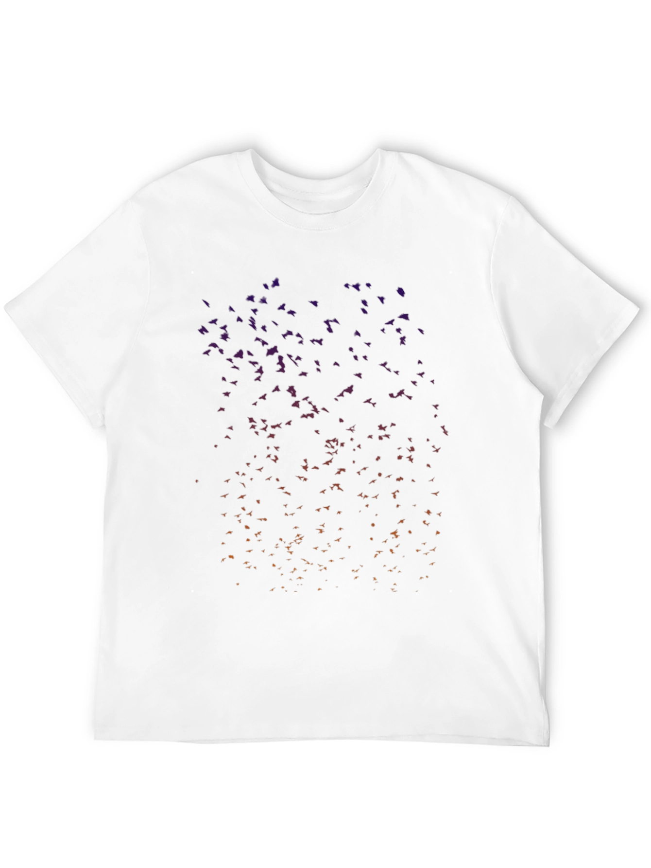 Abstract Bird Flock Black T-Shirt