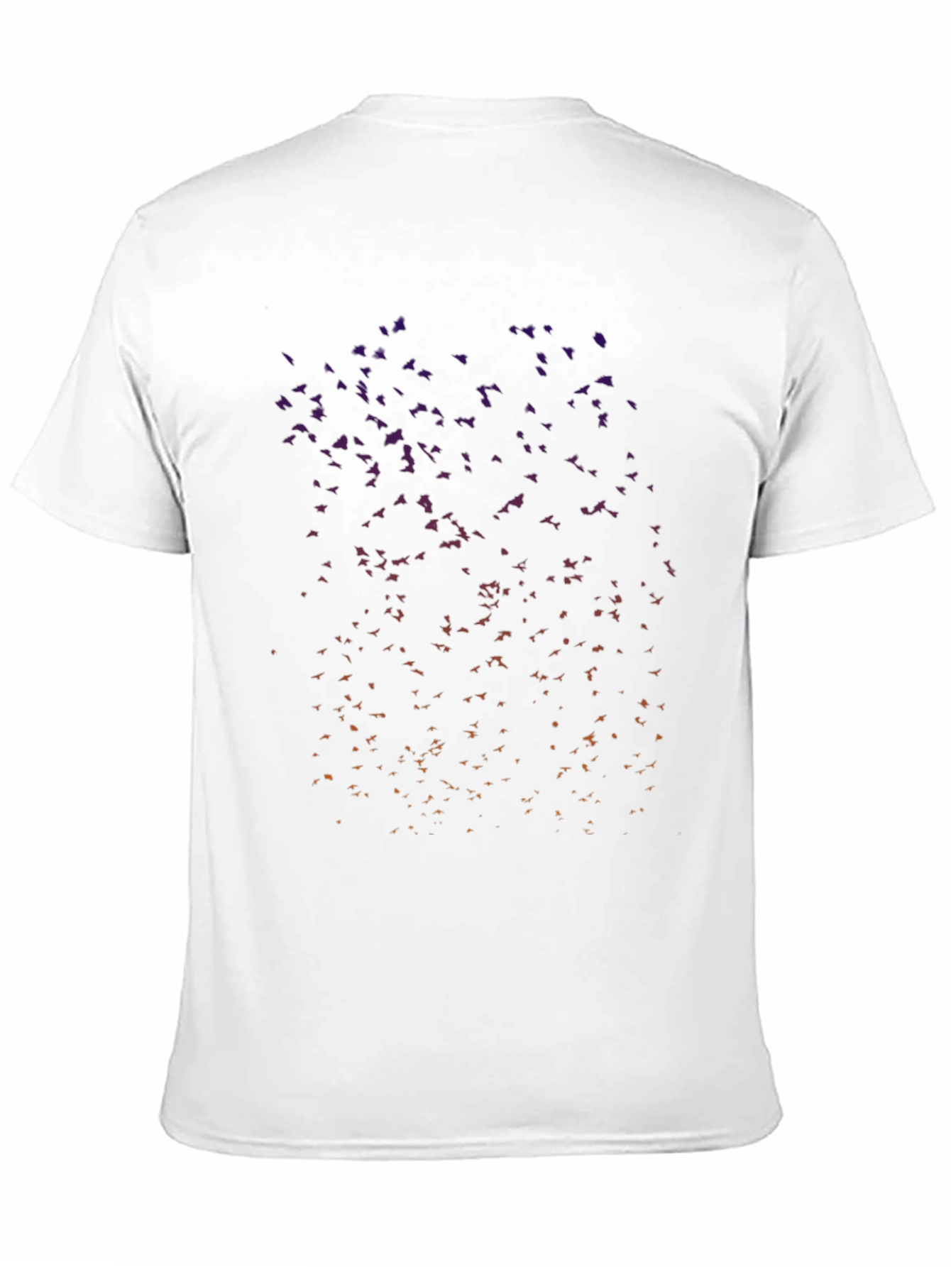 Abstract Bird Flock Black T-Shirt