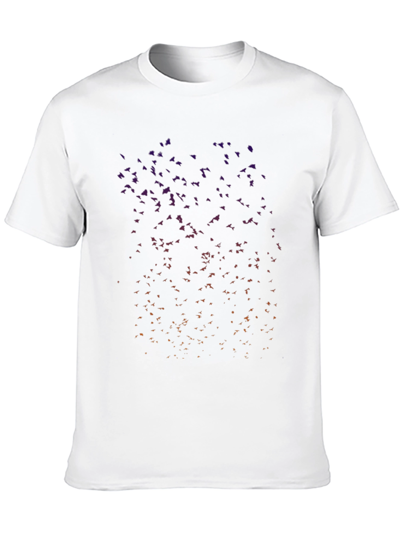 Abstract Bird Flock Black T-Shirt