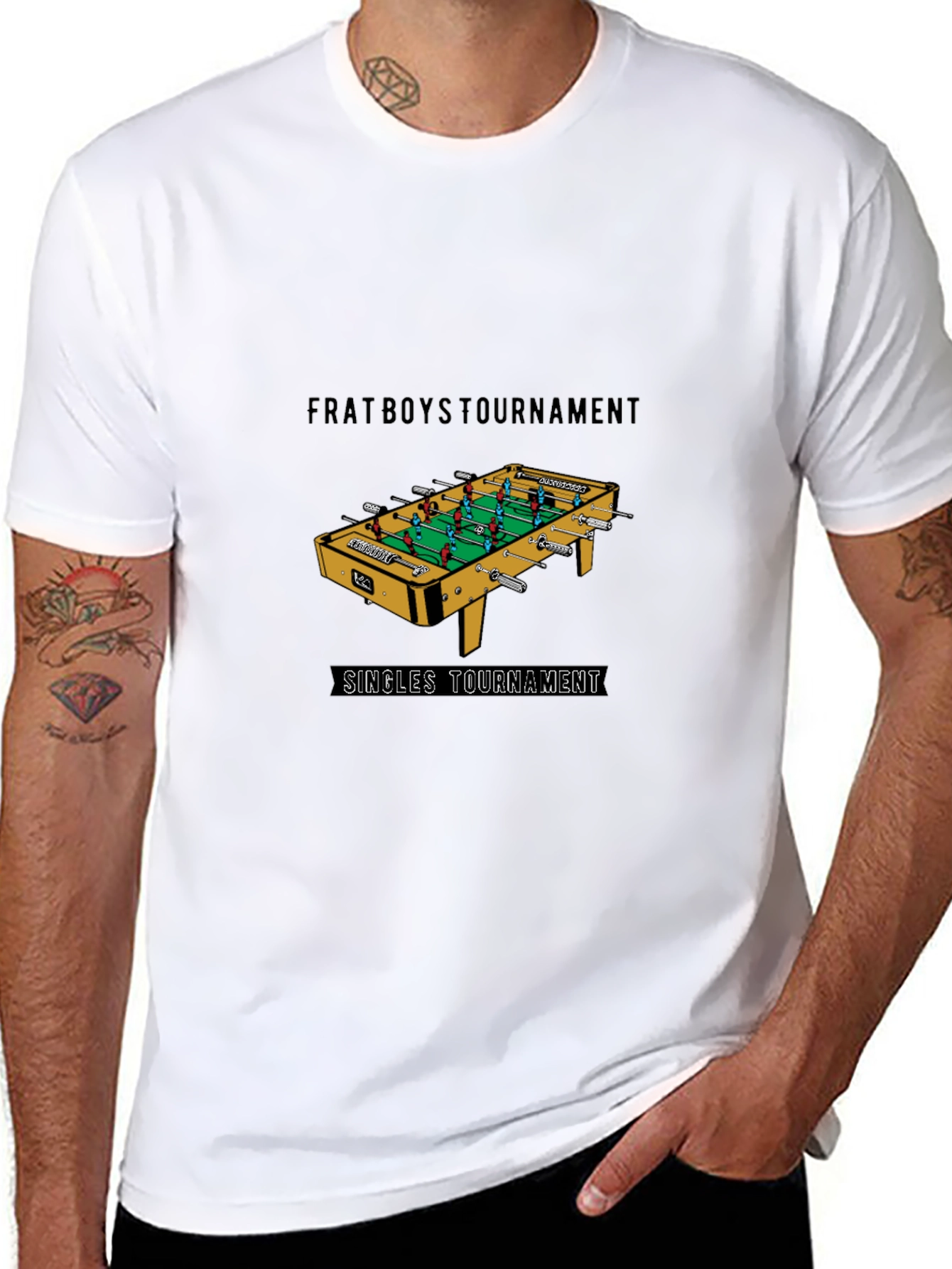 Frat Boys Foosball Tournament Black T-Shirt