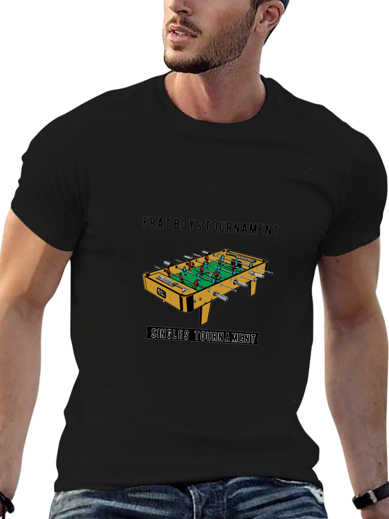 Frat Boys Foosball Tournament Black T-Shirt