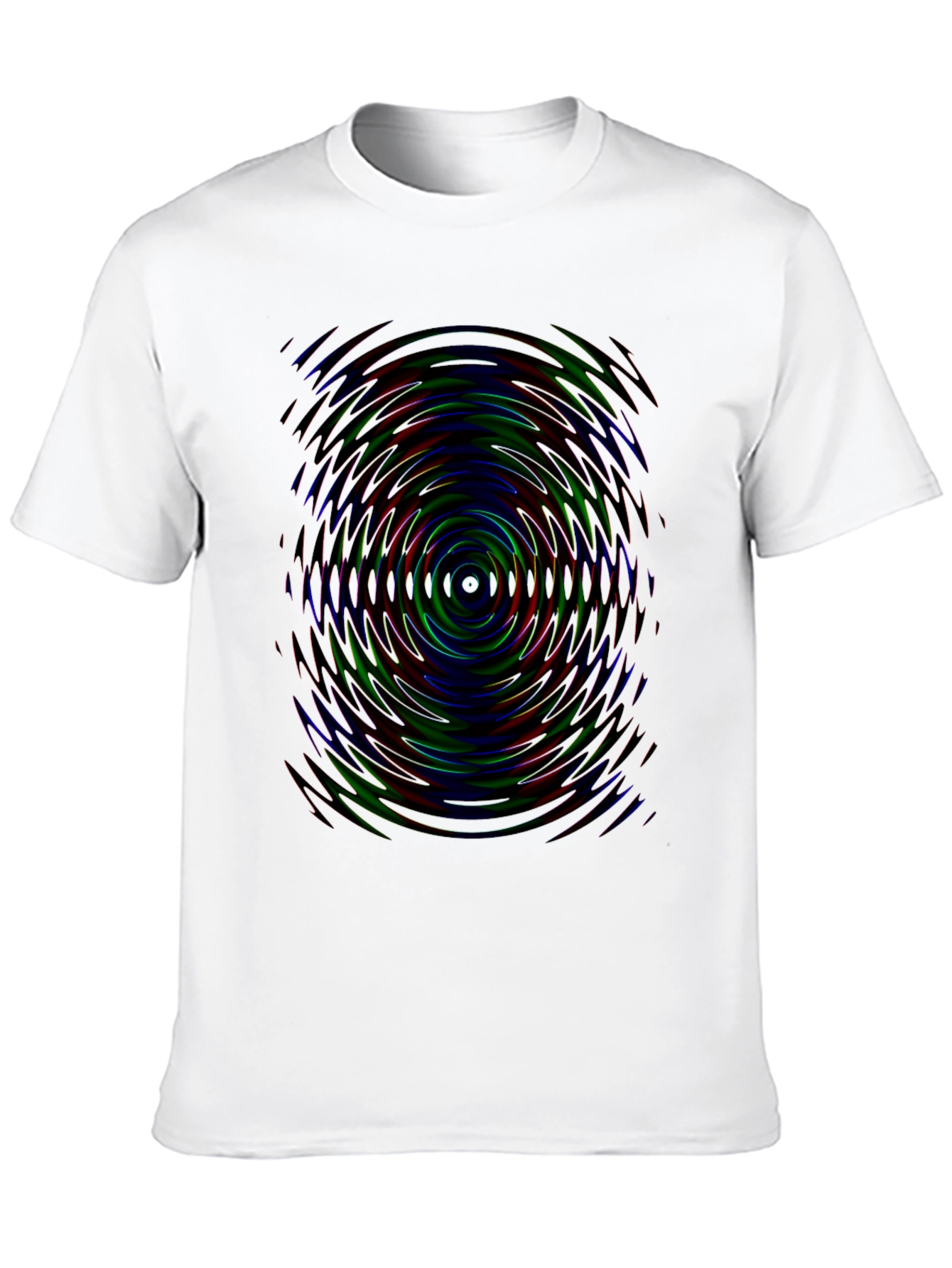 Hypnotic Swirl Graphic Tee - Black