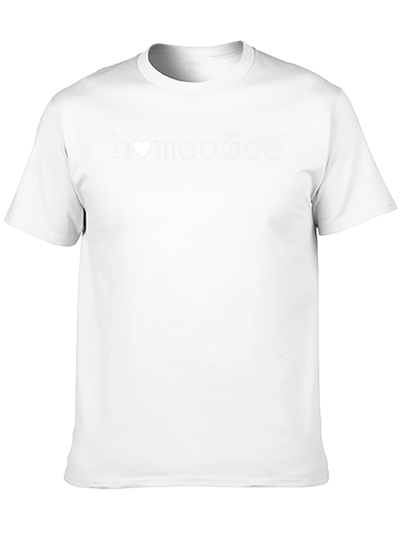 Home Office Heart T-Shirt - Black Casual Tee