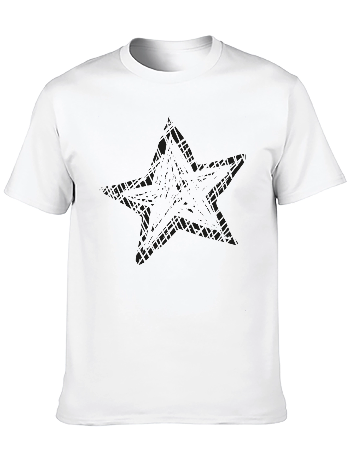 Black Star Graphic Tee - Mens Casual T-Shirt