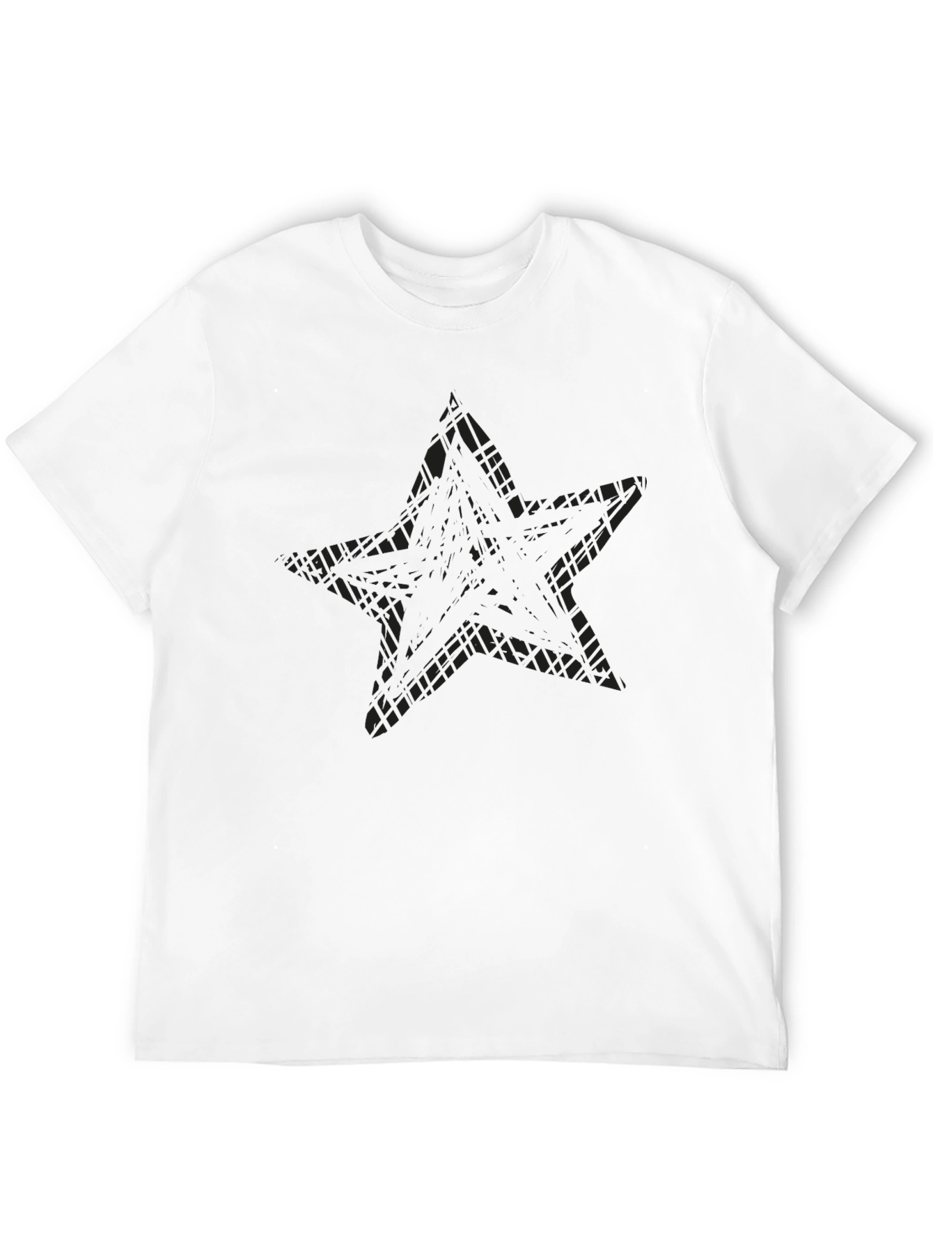 Black Star Graphic Tee - Mens Casual T-Shirt