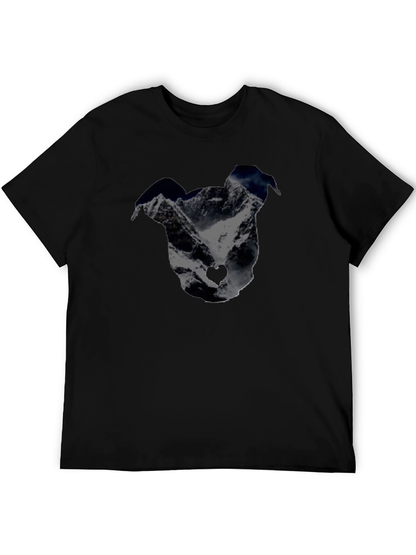 Mountain Dog Silhouette Black Graphic Tee