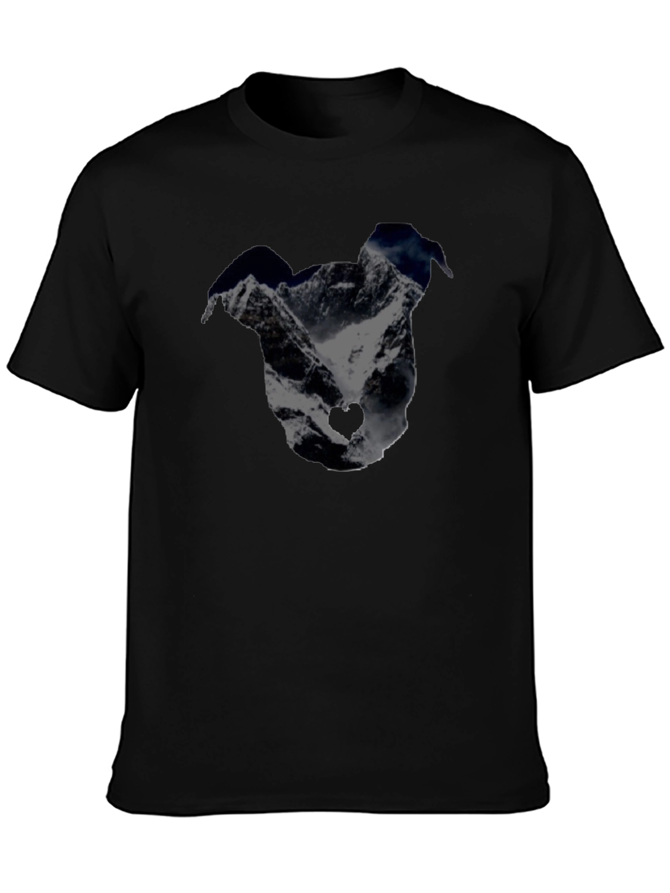 Mountain Dog Silhouette Black Graphic Tee