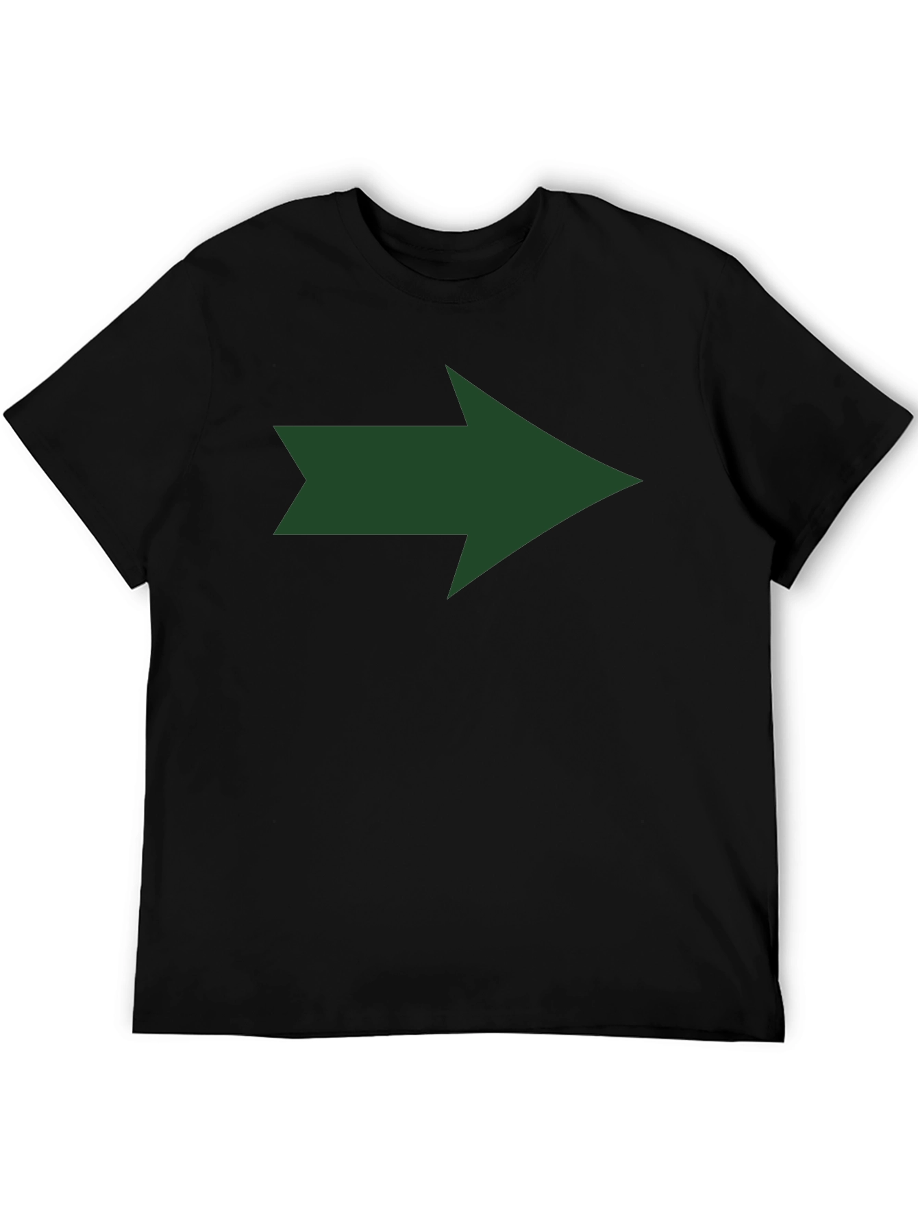 Right Arrow Graphic Tee - Black Cotton T-Shirt