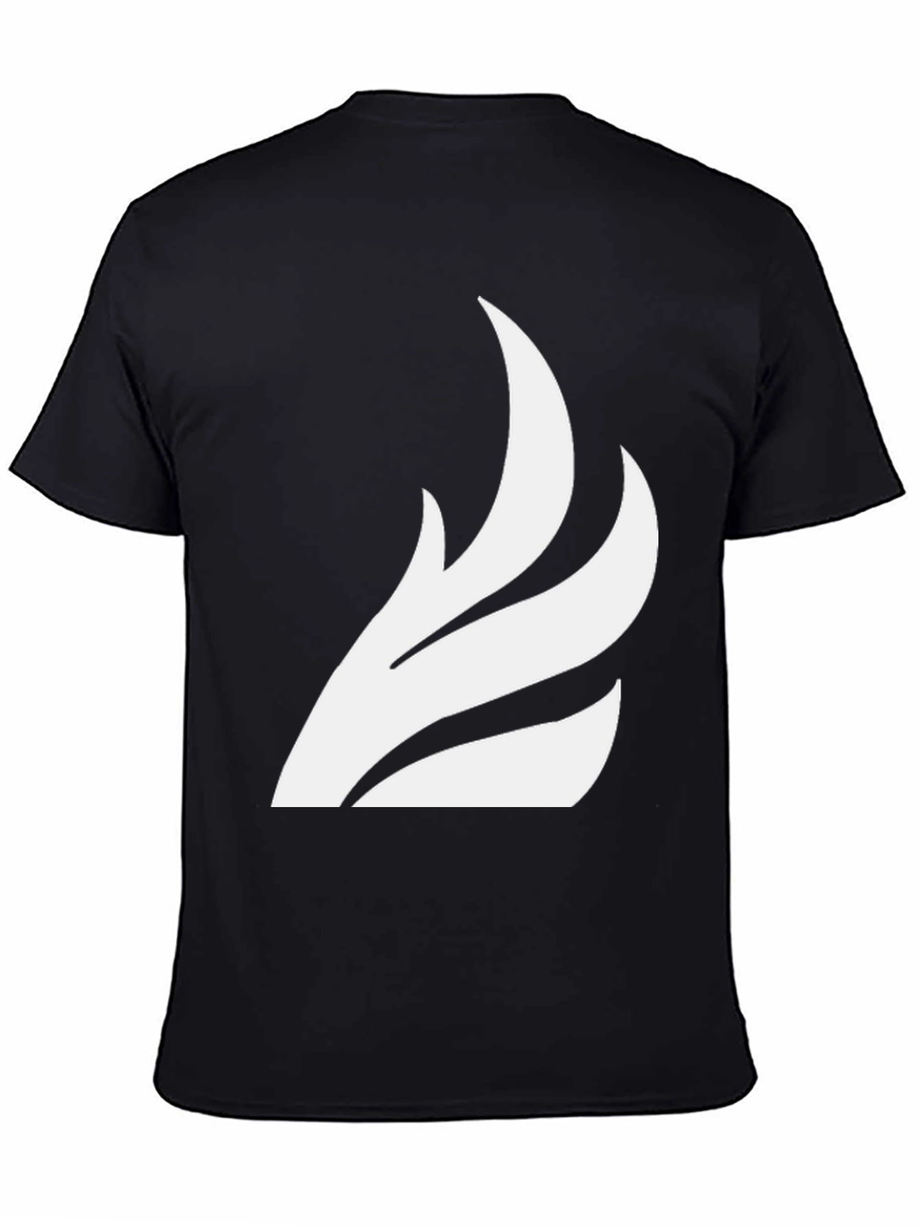 Black T-Shirt with White Wing Graphic Tee