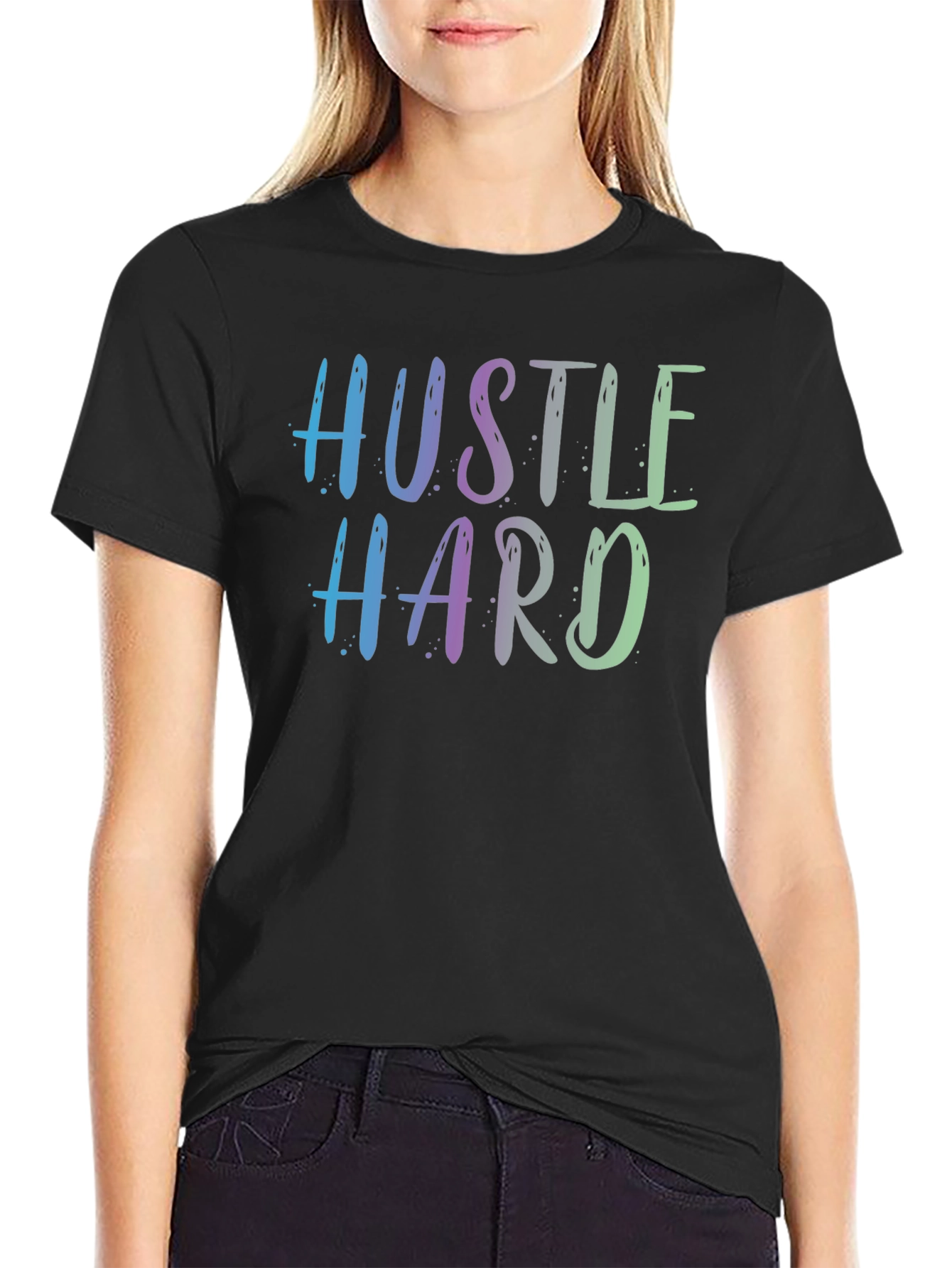 Hustle Hard Graphic Tee - Motivational T-Shirt