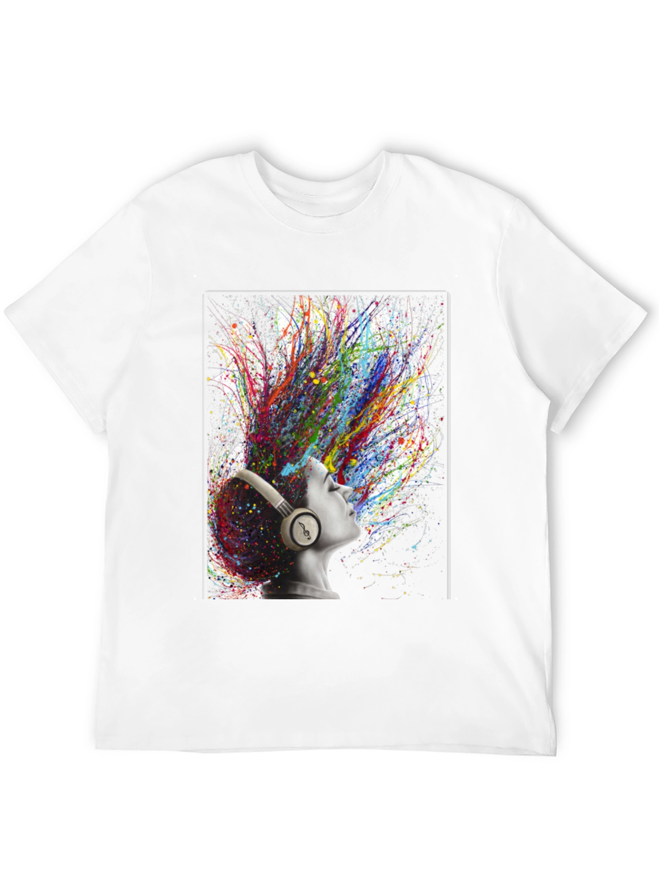 Artistic Headphones Graphic Tee