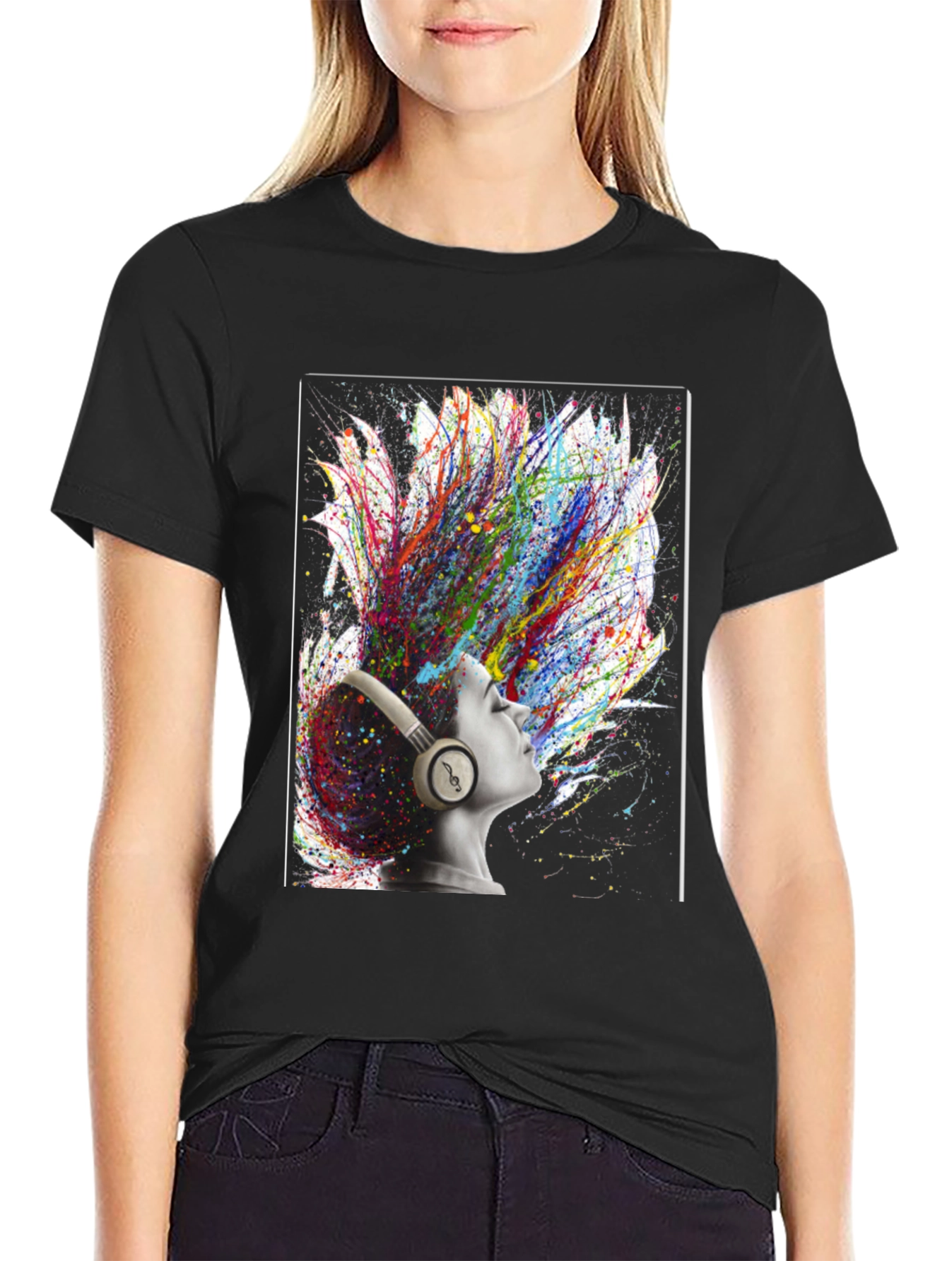Artistic Headphones Graphic Tee