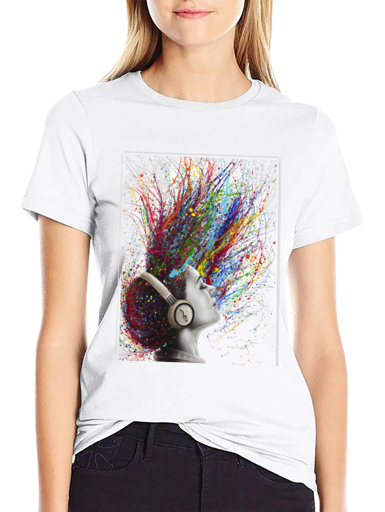 Artistic Headphones Graphic Tee