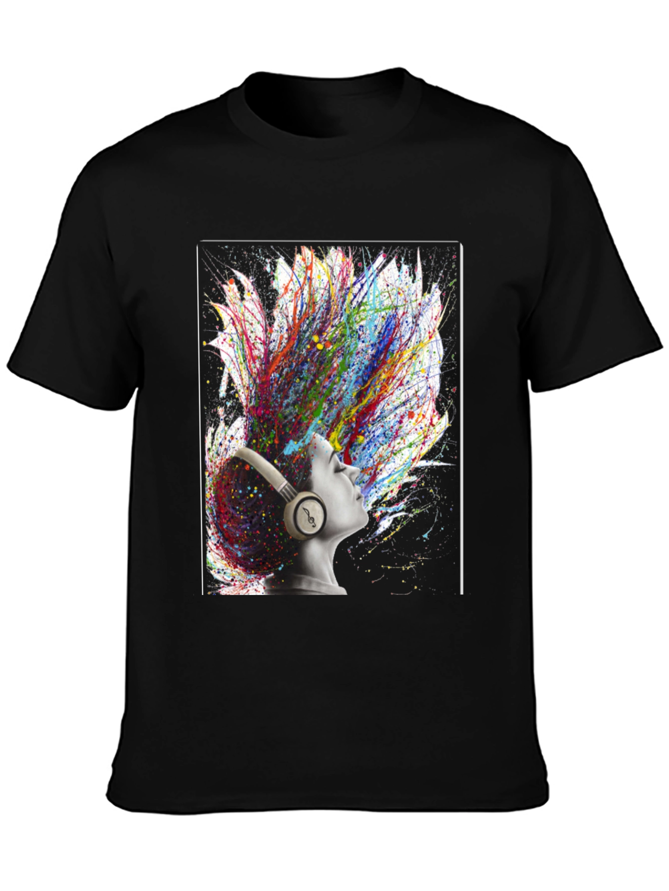 Artistic Headphones Graphic Tee
