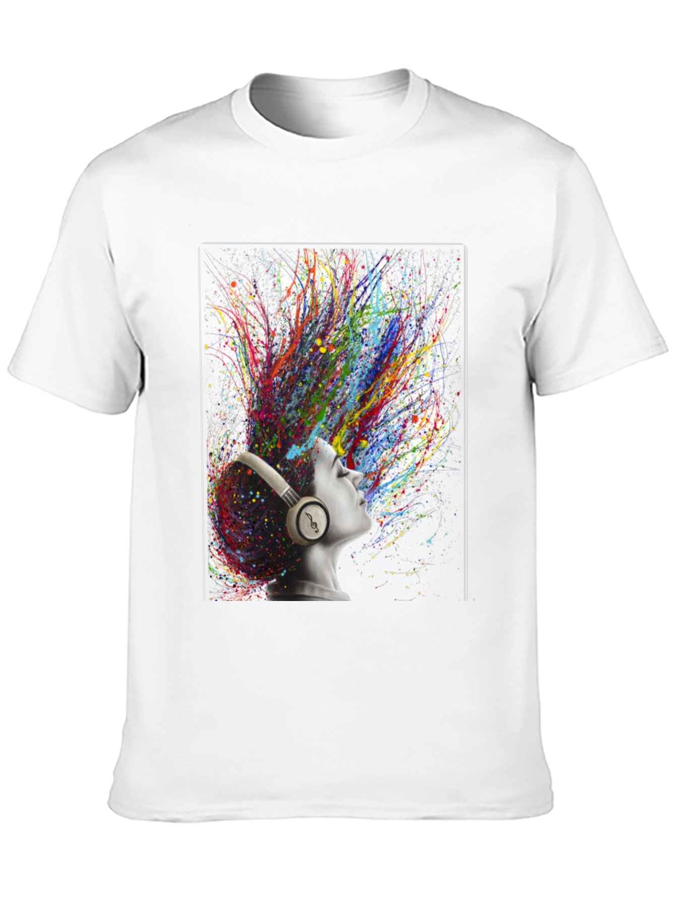 Artistic Headphones Graphic Tee