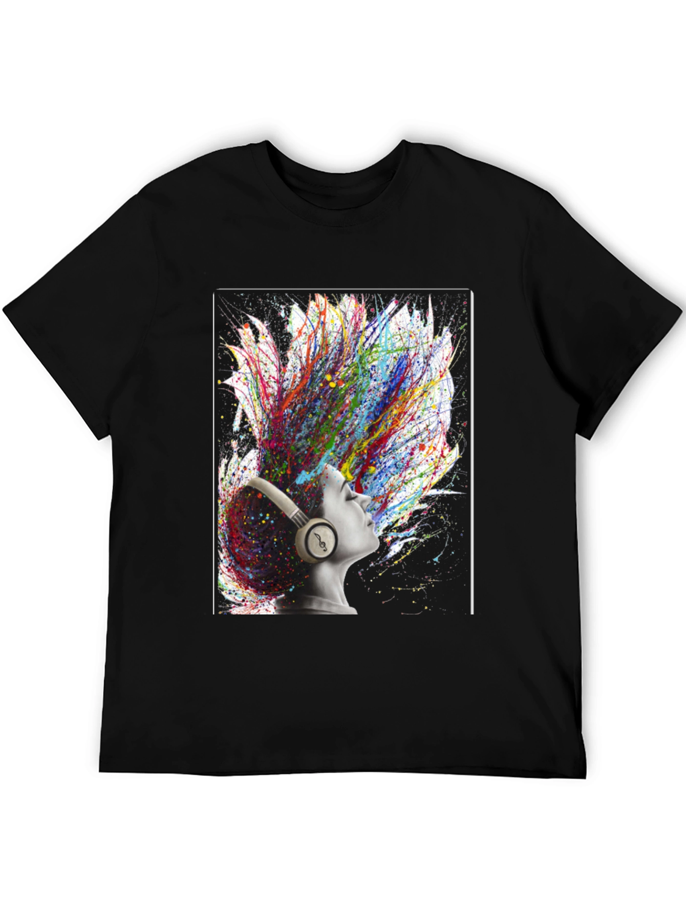 Artistic Headphones Graphic Tee