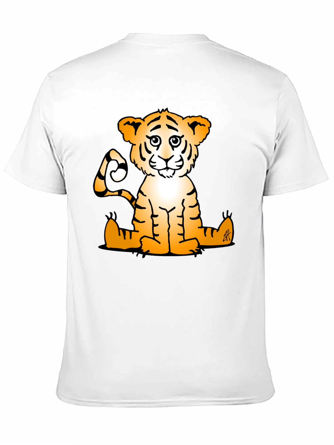 Cute Tiger Graphic Tee - Black Casual T-Shirt