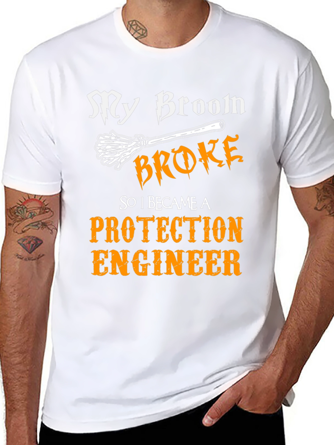 My Broom Broke Protection Engineer T-Shirt