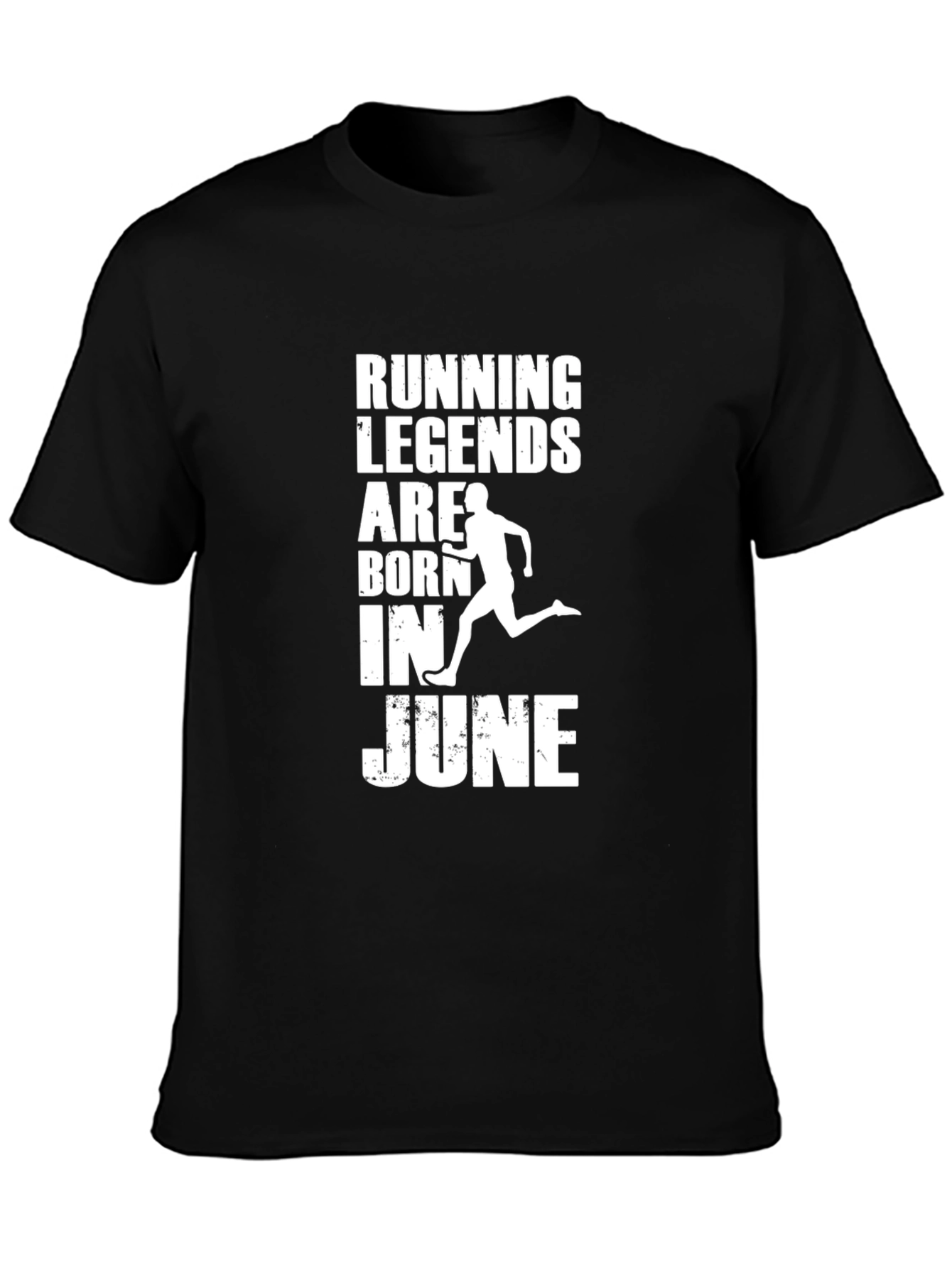 Running Legends Born in June Black T-Shirt
