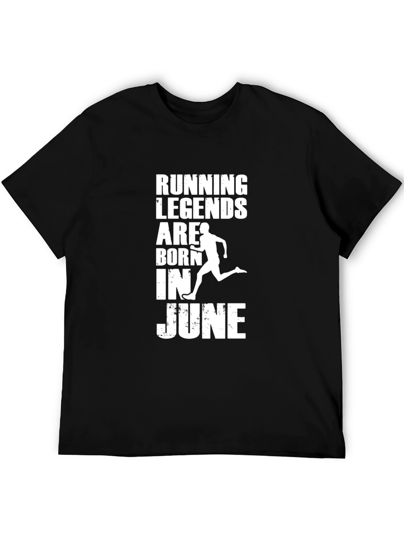 Running Legends Born in June Black T-Shirt
