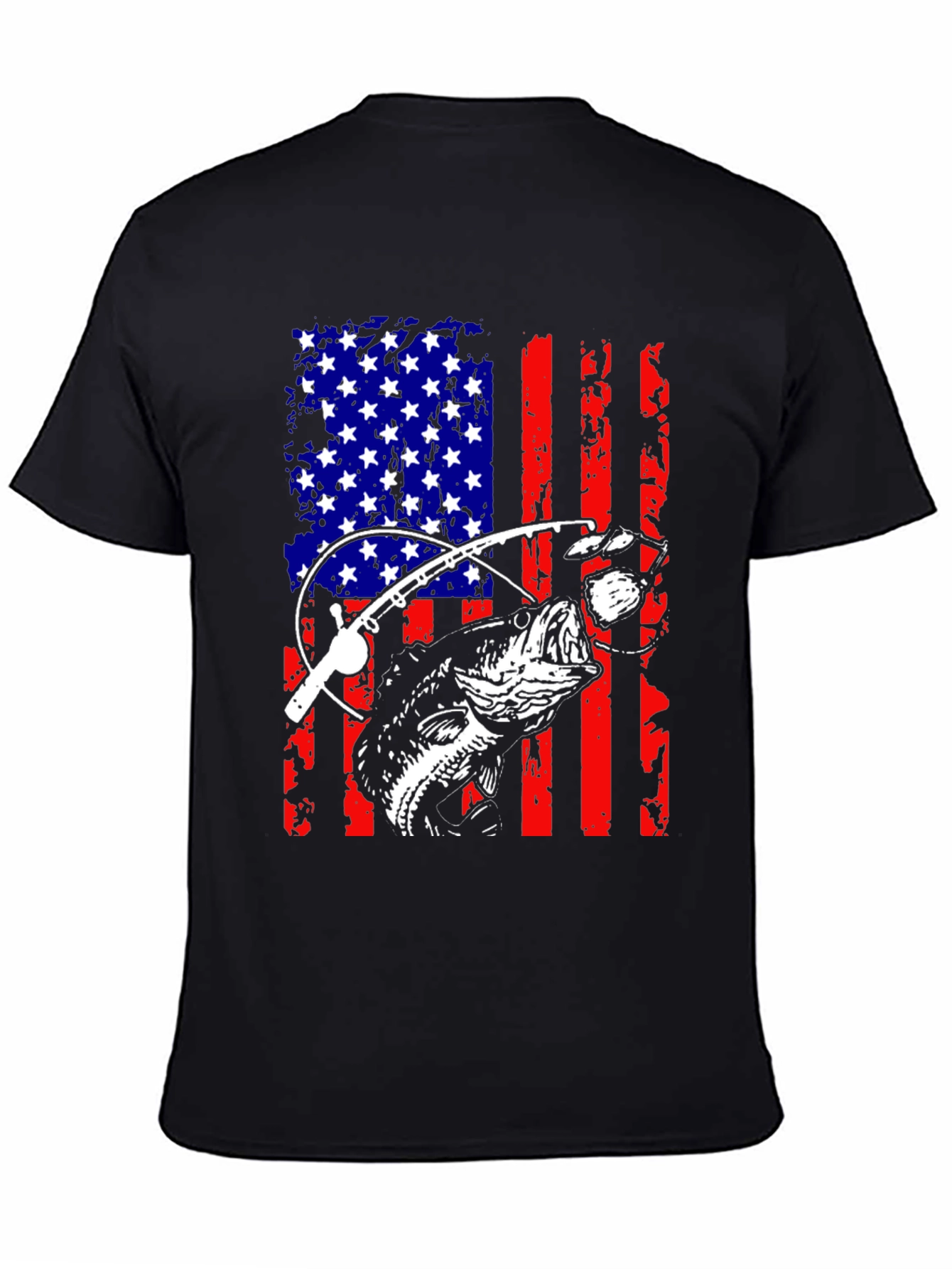 American Flag Fishing T-Shirt
