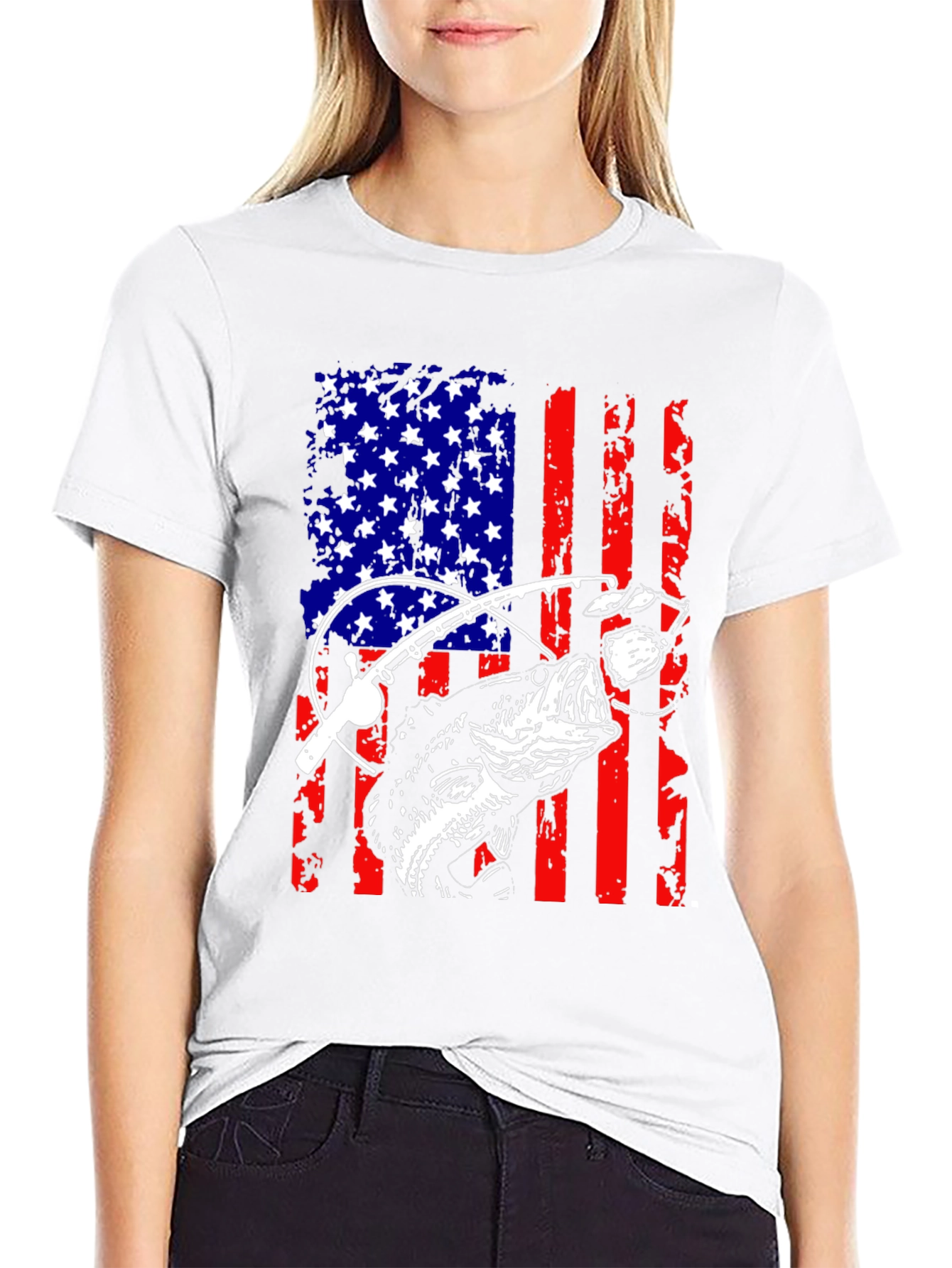 American Flag Fishing T-Shirt