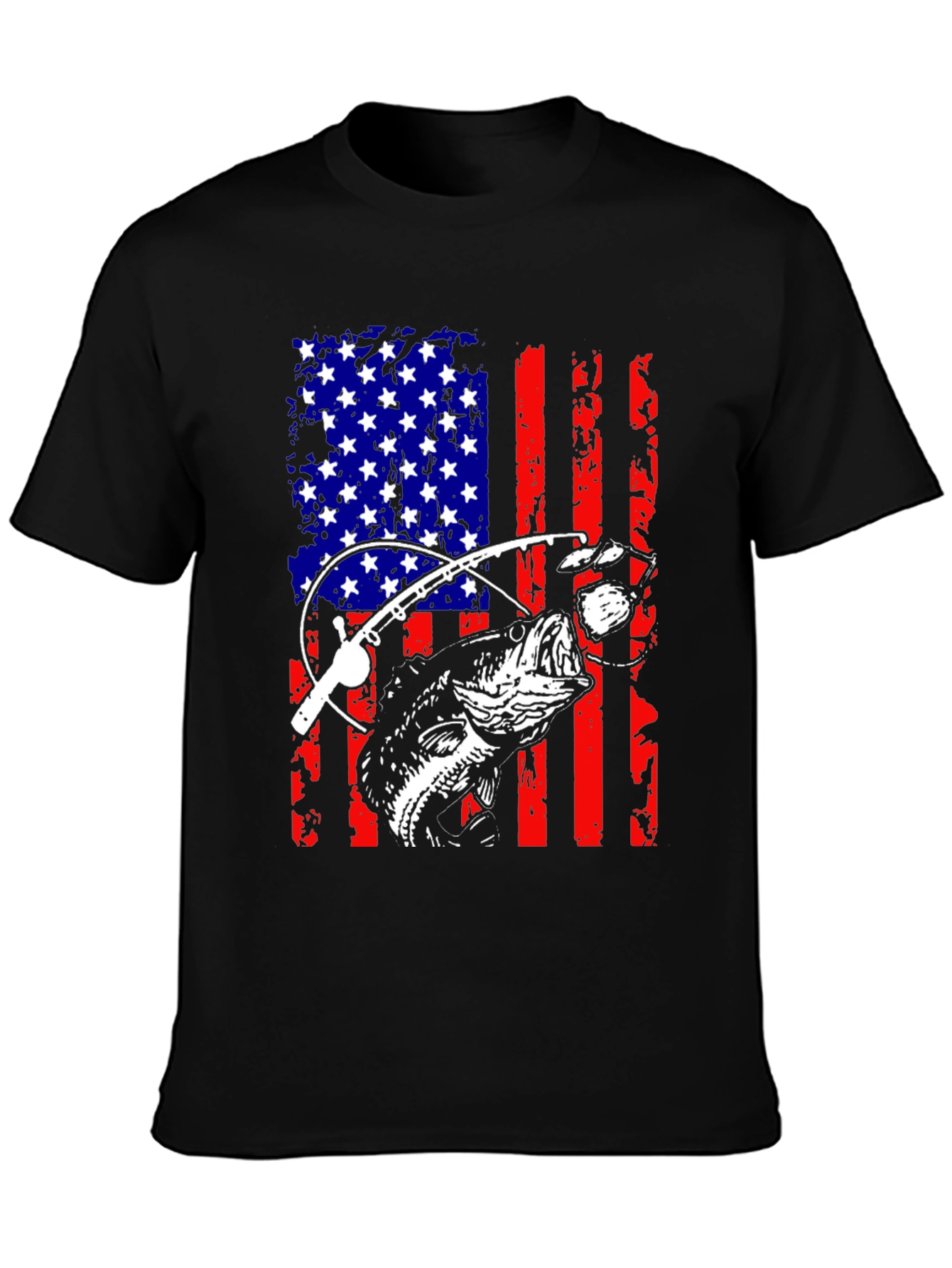 American Flag Fishing T-Shirt