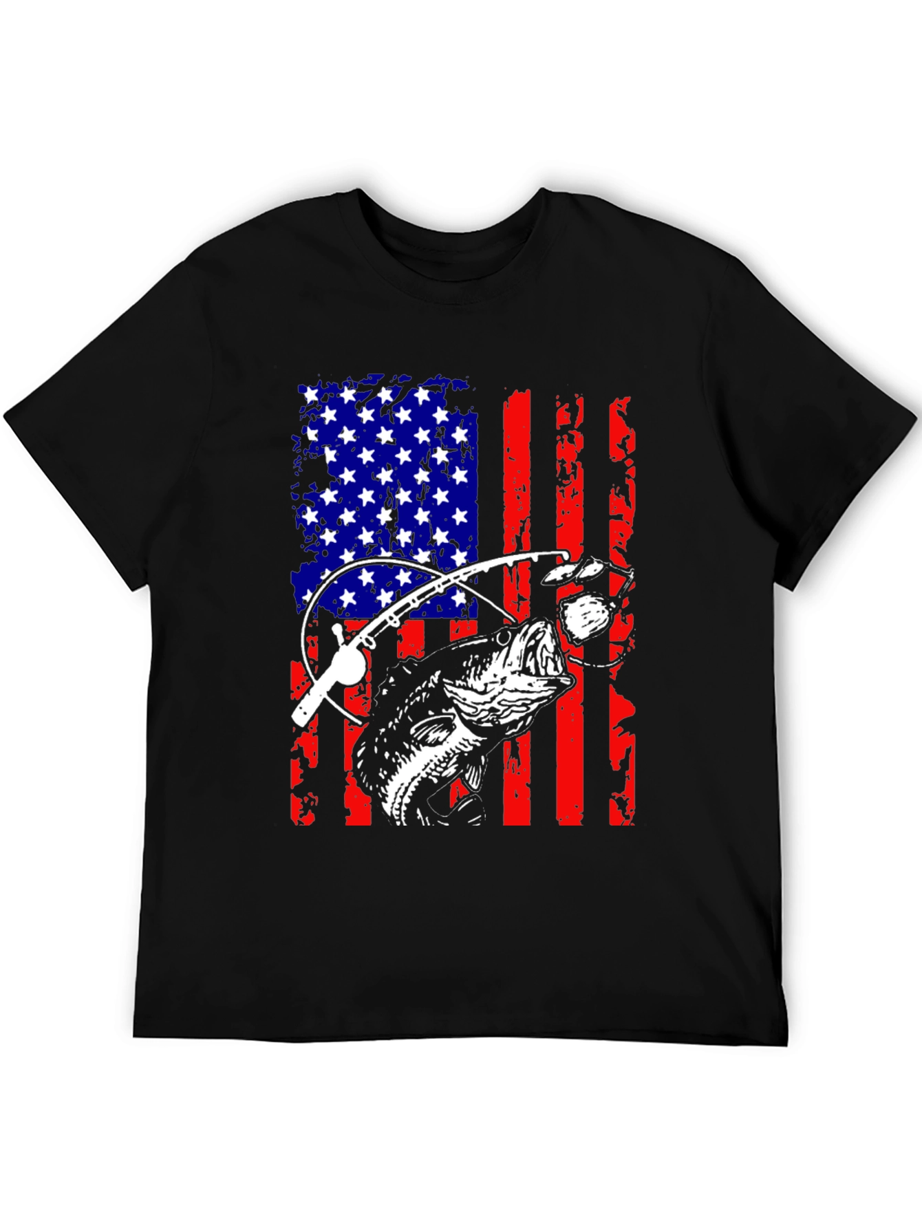 American Flag Fishing T-Shirt
