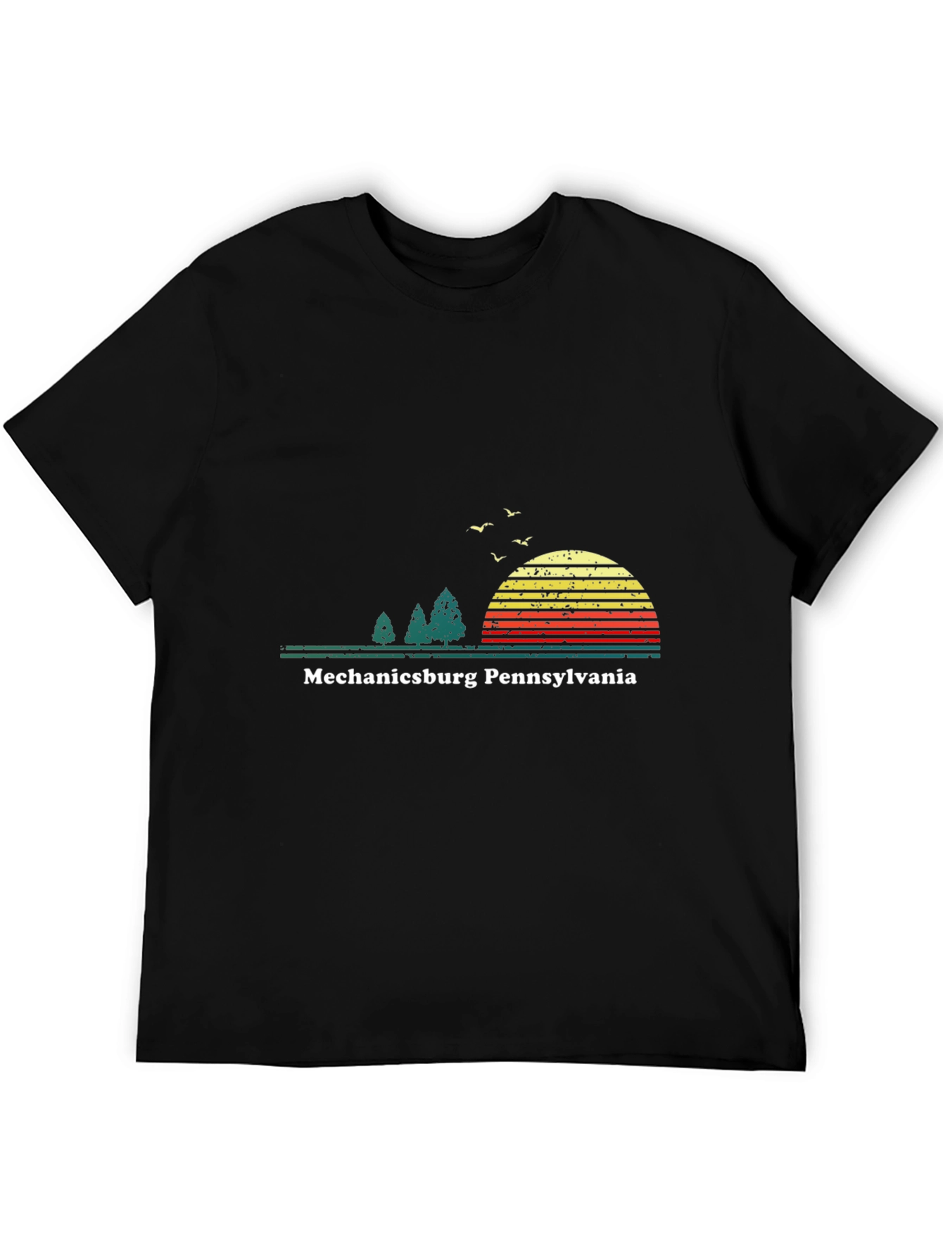 Mechanicsburg Pennsylvania Retro Sunset T-Shirt