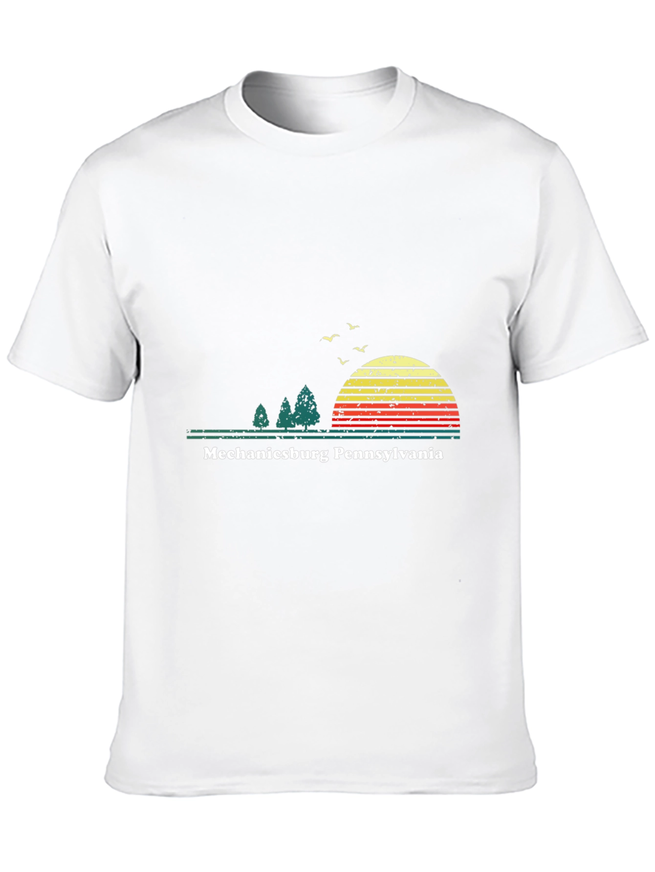 Mechanicsburg Pennsylvania Retro Sunset T-Shirt