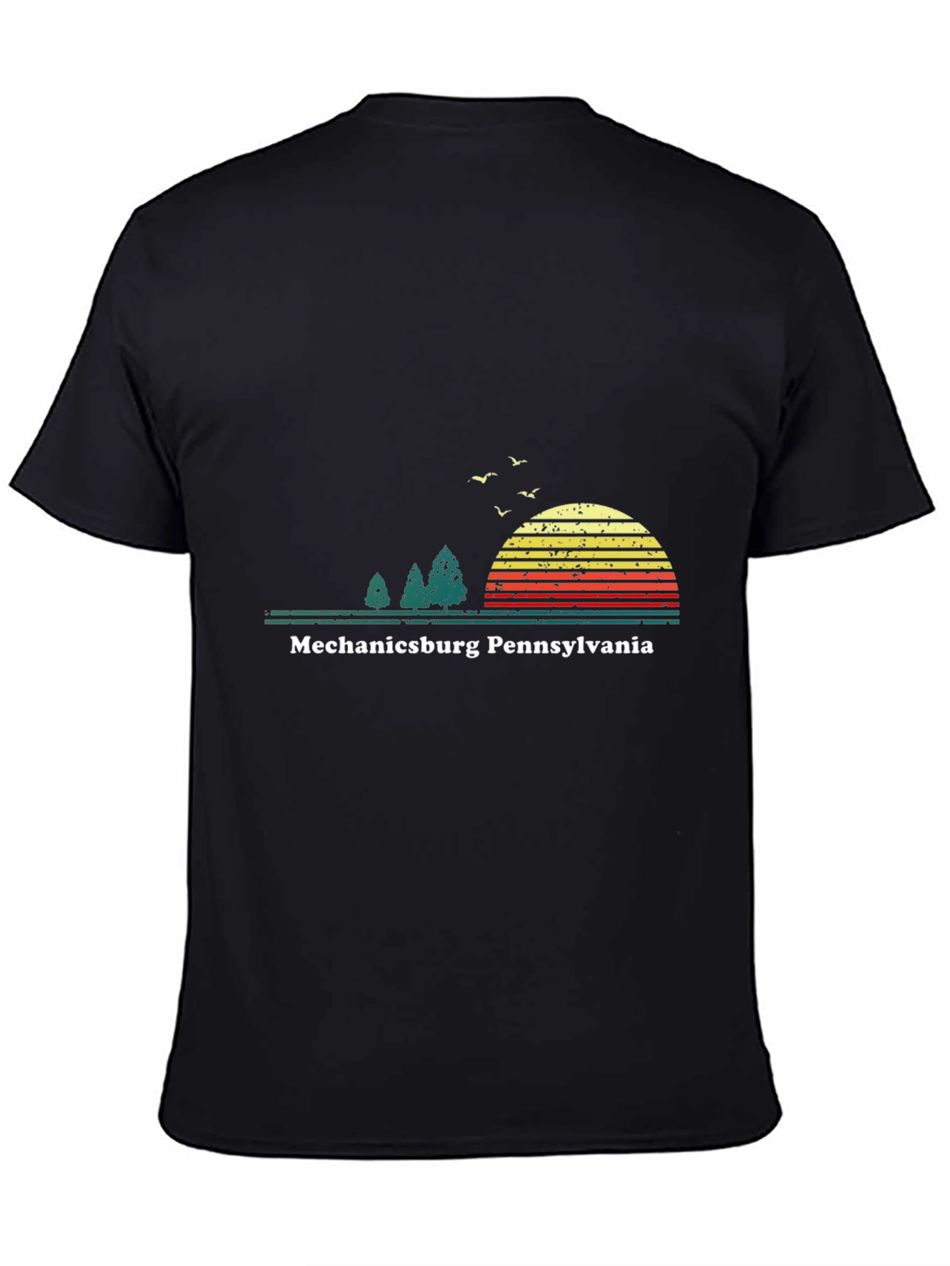 Mechanicsburg Pennsylvania Retro Sunset T-Shirt