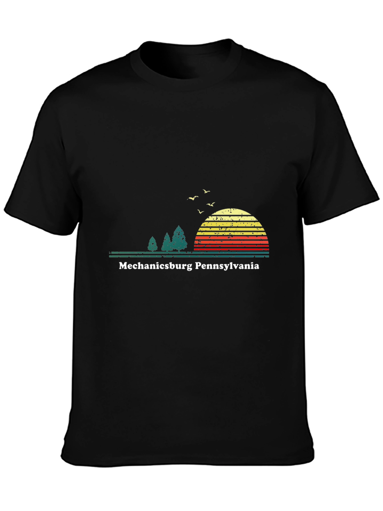 Mechanicsburg Pennsylvania Retro Sunset T-Shirt