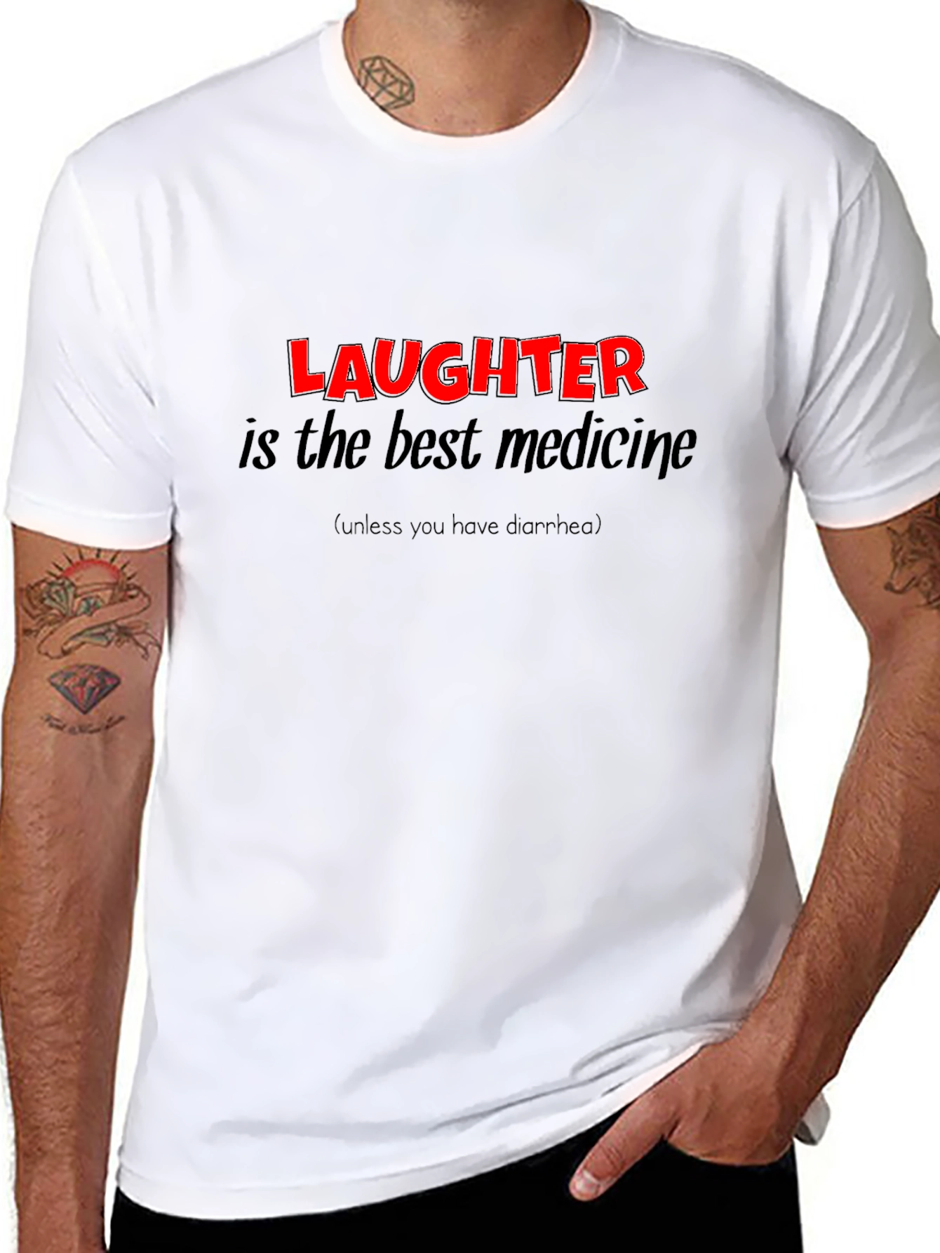 Humorous Laughter is the Best Medicine Graphic T-Shirt