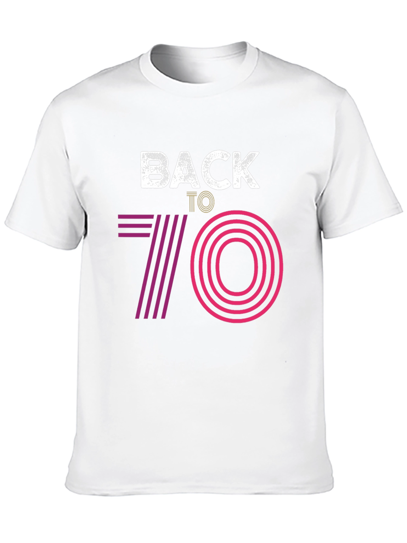 Retro Back to 70s Graphic Tee - Black