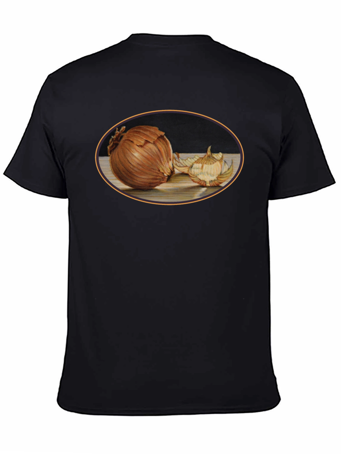 Onion Still Life Black T-Shirt