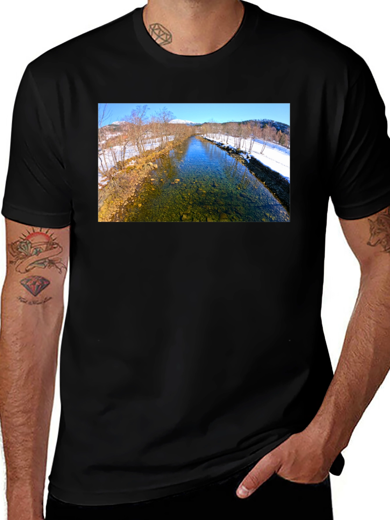 Scenic Winter River T-Shirt
