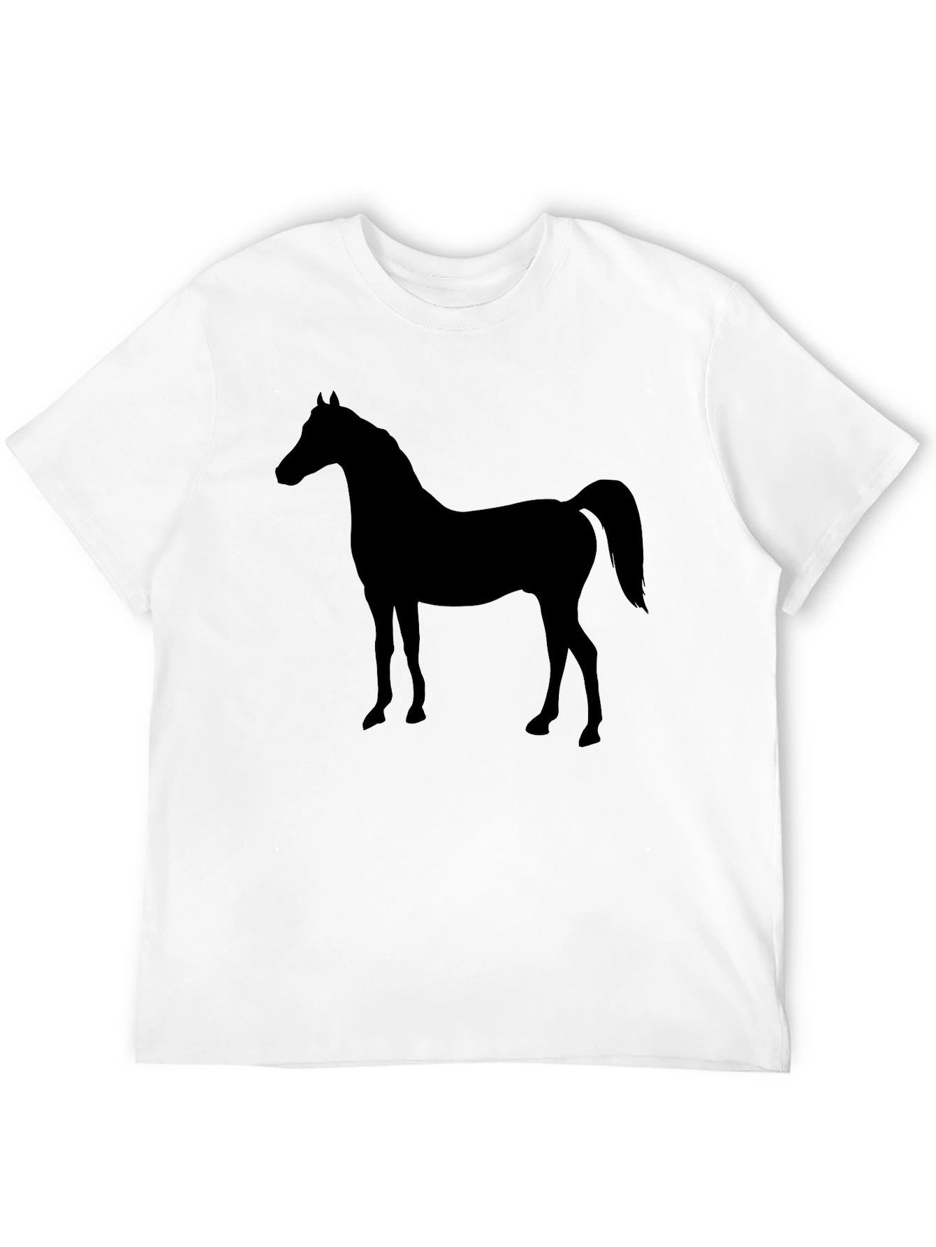 Black Horse Silhouette Graphic T-Shirt